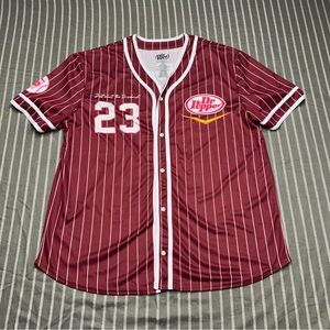 Seven7 Maroon and White Striped Jersey